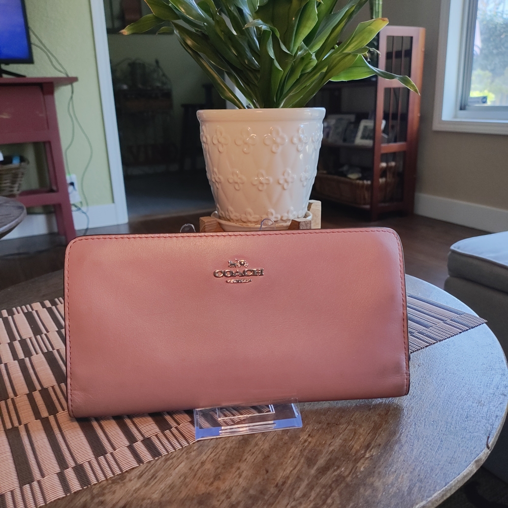 Coach Lavender Leather Wallet